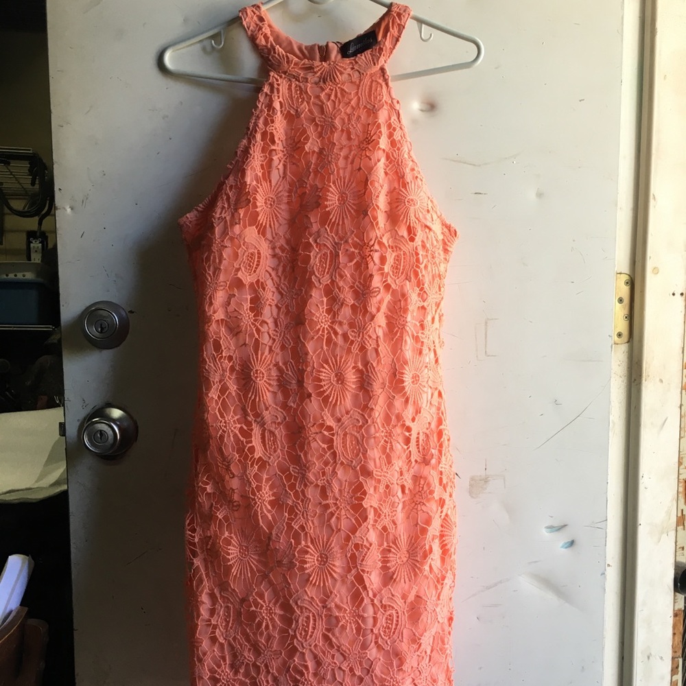 Lacy Peach Cocktail dress